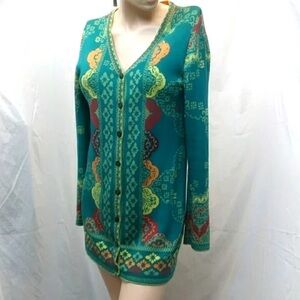 Woman Long Sweater, with Morocco Pattern 100% Cotton